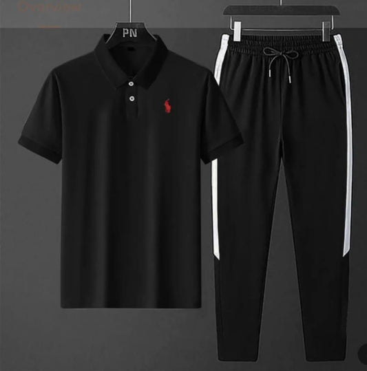 2 Pcs Men's Micro Intertlock Printed Track Suit
